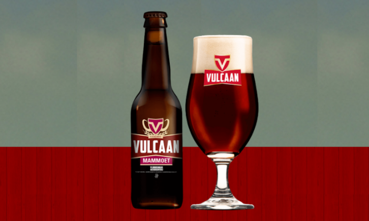 Vulcaan Mammoet flesje en glas